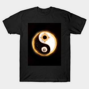 Yin Yang ~ sun and moon polarity black white T-Shirt